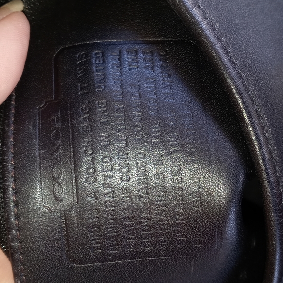 COACH VINTAGE ANDREA SLIM BLACK LEATHER HOBO - Picture 4 of 7